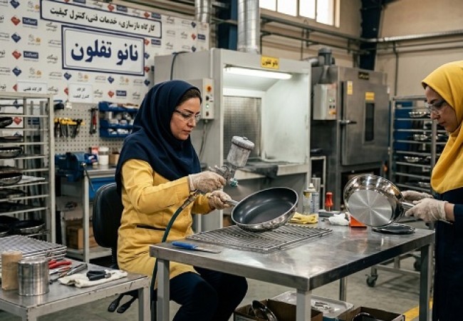 احیای ظروف آشپزخانه با مواد نانو | بازسازی ظروف تفلون، گرانیتی، مسی و چدنی در نانوتفلون