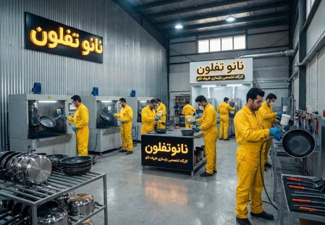 بازسازی ظروف نچسب با مواد نانو | ترمیم ظروف تفلون، گرانیتی، مسی و چدنی در نانوتفلون