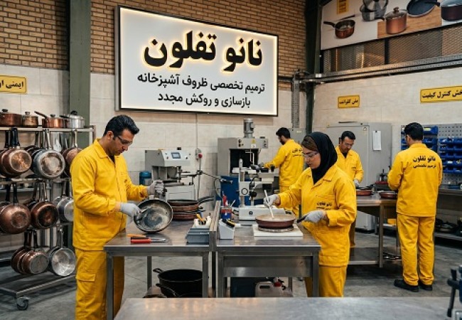 ترمیم ظروف آشپزخانه با مواد نانو در نانوتفلون