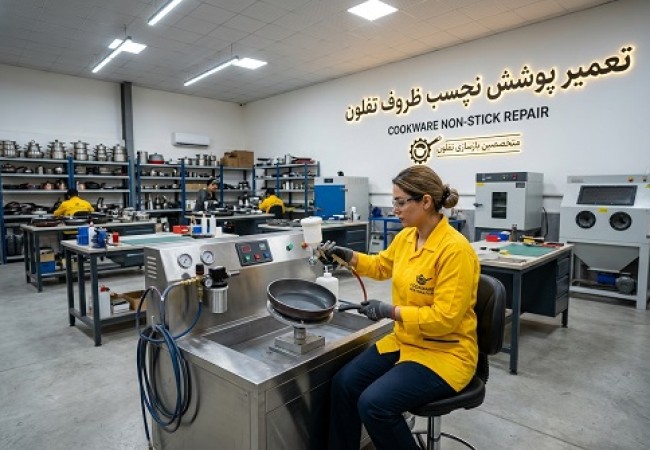 تعمیر پوشش نچسب ظروف تفلون و گرانیتی در نانوتفلون